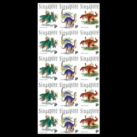 Mini Sheet with Dinosaurs of Singapore 1998