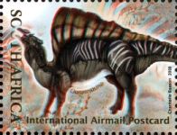 Ouranosaurus dinosaur on 3D stamp of South Africa 2009