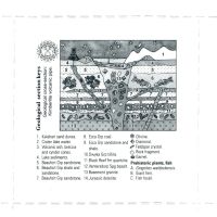 Kimberlite volcanic pipe on stamp of South Africa 2016