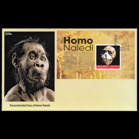 Homo naledi on FDC of South Africa 2017