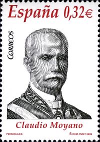 Claudio Moyano on stamp of Spain 2009