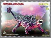 Ankylosaurus on stamp of Spain 2015
