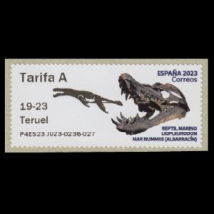 Design error on Liopleurodon ATM stamp of Spain 2023