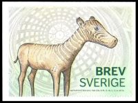 quagga on stamp of Sweden 2016