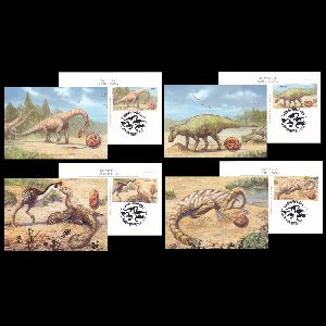 Dinosaurs on postmark of Taiwan 2025