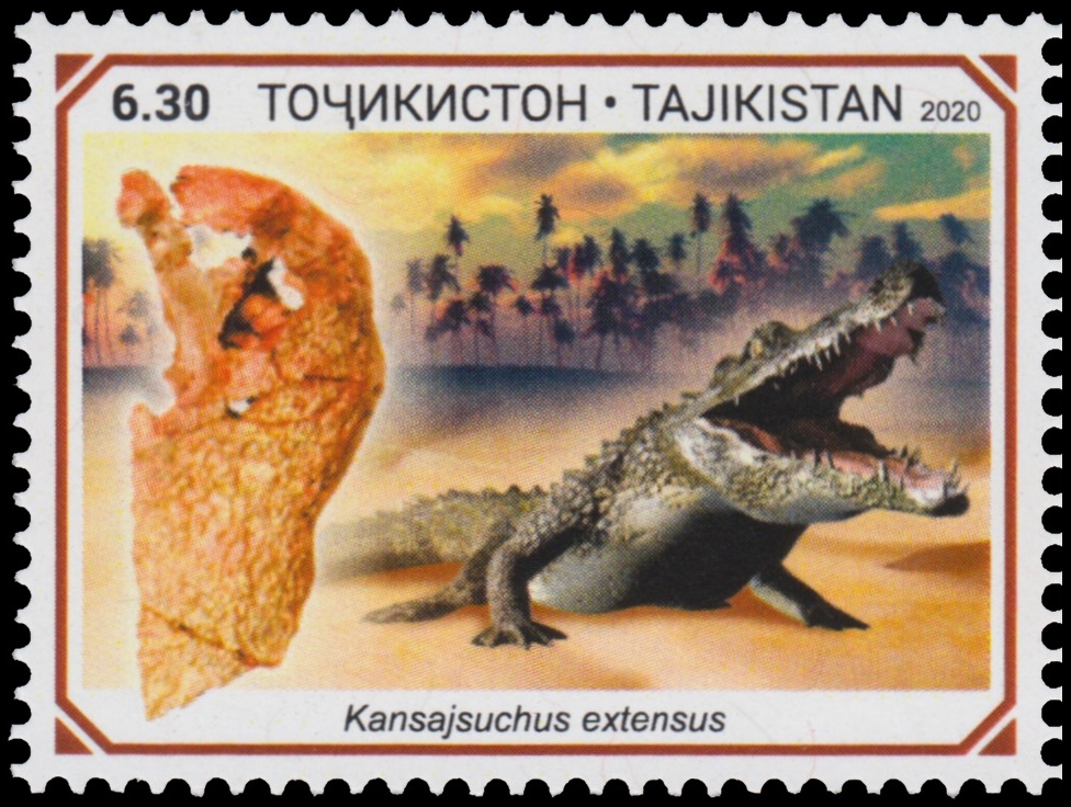 Kansajsuchus  on stamp of Tajikistan