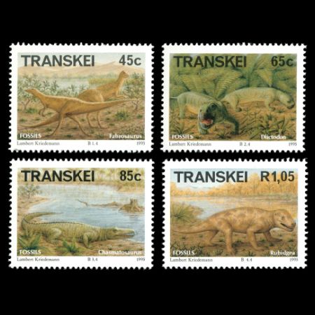 Prehistoric animals on stamps of Transkei 1993