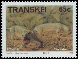 Diictodon on stamp of Transkei 1993
