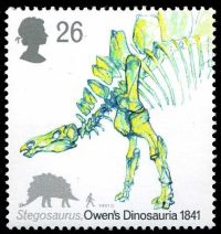Stegosaurus on stamp of UK 1991