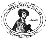 postmark showing Sir Joshua Reynolds, born at Plympton, Devon.
