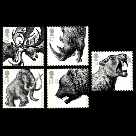 Ice age animals on stamps of UK 2006