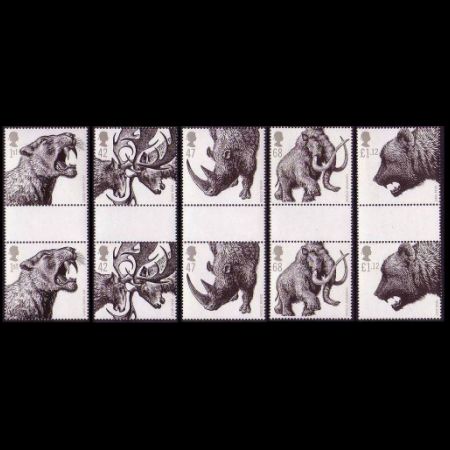 Ice age animals on stamps of UK 2006
