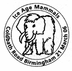 postmark showing woolly mammoth