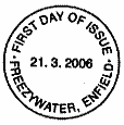 Official non-pictorial postmark for Freezywater