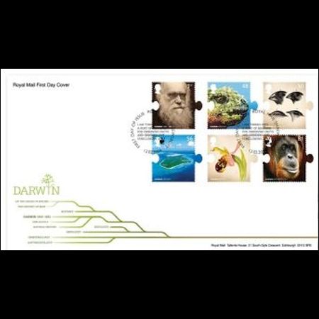 The 200th anniversary of Charles Darwin's birth and the 150th anniversary of On the Origin of Species FDC of UK 2009
