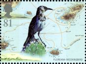 Floreana Mockingbird on stamp of UK 2009