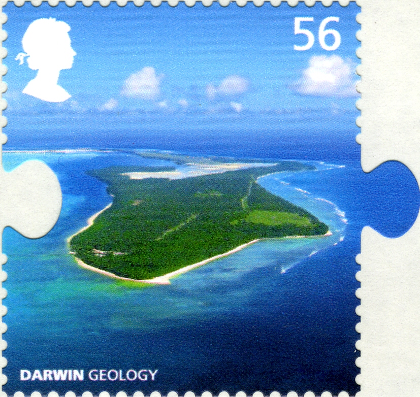 Pacific atoll on stamp of UK 2009