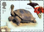 Giant Tortoise on stamp of UK 2009