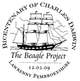 postmark showing HMS Beagle