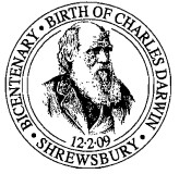 Postmark showing portrait of Darwin