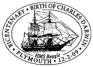 Postmark showing HMS Beagle