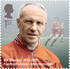 Bill Shankly on stamp of UK 2013