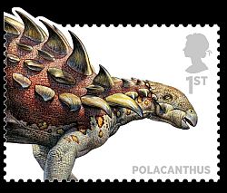 Polacanthus dinosaur stamp of UK 2013