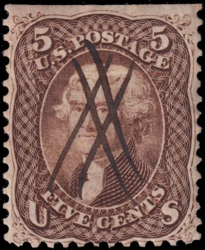 Thomas Jefferson on stamp of USA from 1862 Thomas Jefferson on stamp of USA from 1862