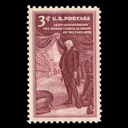 USA 1955 stamp "150th Anniversary of the Pennsylvania Academy of the Fine Arts"