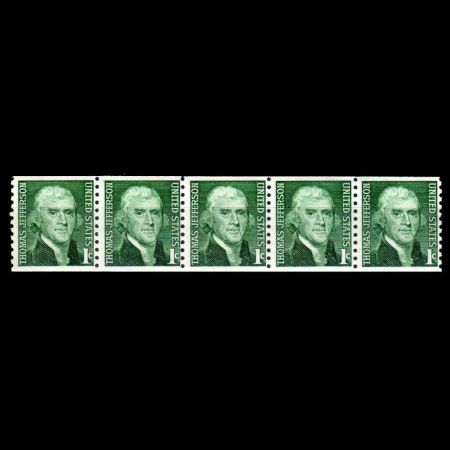 Thomas Jefferson third president of the United State on stamps from 1968