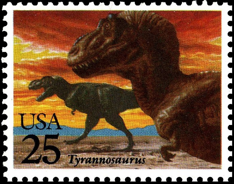 Sc 2422-2425 CW223 1989 Dinosaurs Prehistoric Animals Block Of 4 25c Postage Stamps