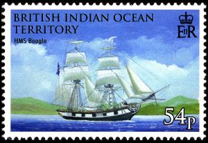 H.M.S. Beagle on stamp British Indian Ocean Territory 2009