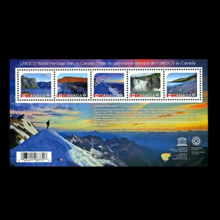 UNESCO World Heritage Sites stamps of Canada 2014