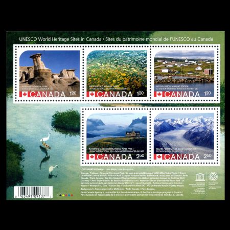 UNESCO World Heritage Sites stamps of Canada 2015