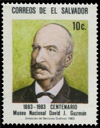 David J. Guzmán on stamp of El Salvador 1983