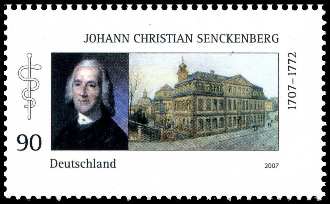 Johann Christian Senckenberg on stamp of Germany