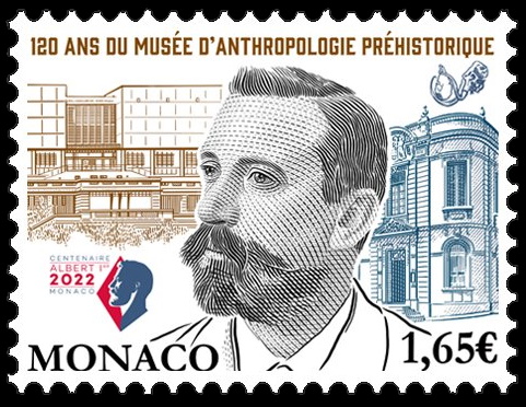 The Museum of Prehistoric Anthropology on stamp of Monaco