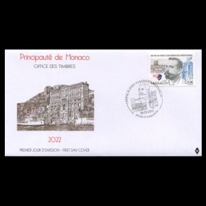 Prince Albert I and the Museum of Prehistoric Anthropology of Monaco on FDC of Monaco 2022