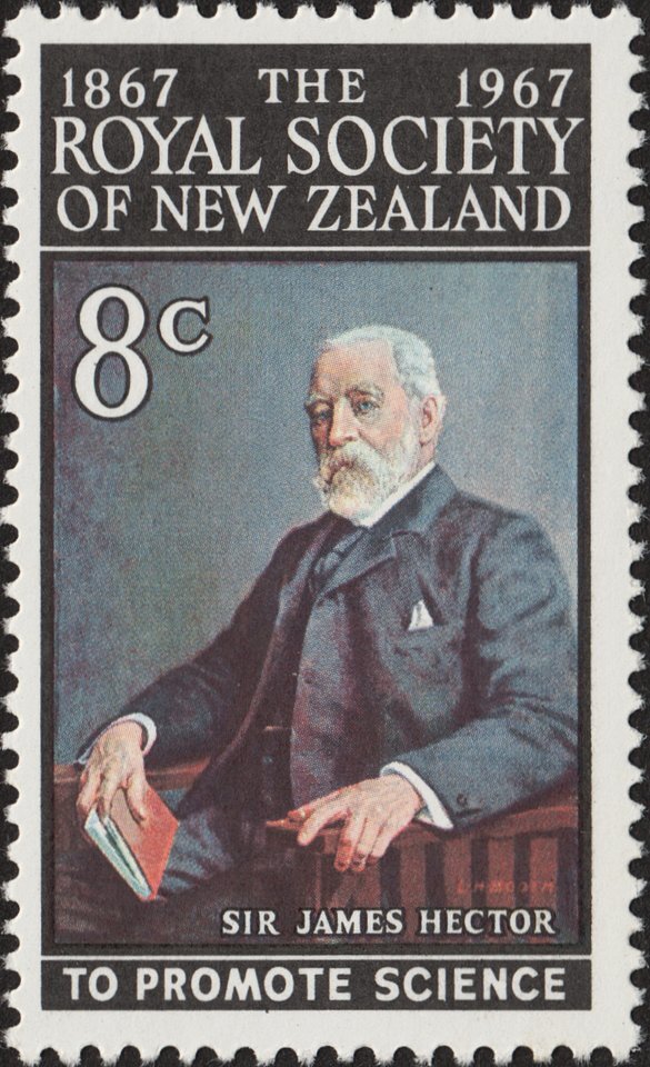 Sir James Hector on stamp of New Zealand from 1967