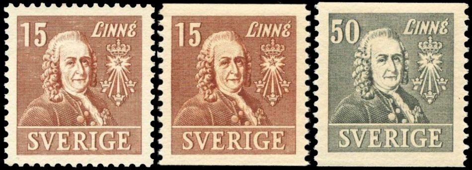 Carl Linnaeus on stamp of Sweden 1939 Carl Linnaeus on stamp of Sweden 1939