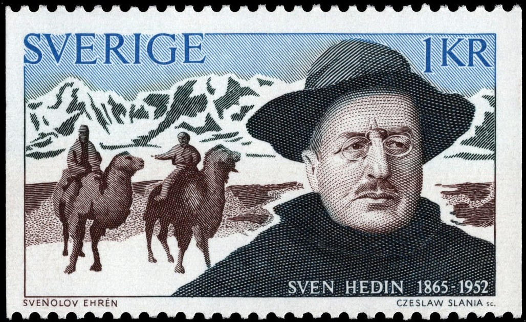 Sven Hedin on stamp of Sweden