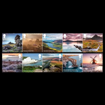 National Parks on stamp of UK 2021