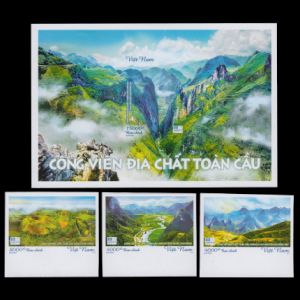 Global Geoparks on imperforated stamp of Vietnam 2021