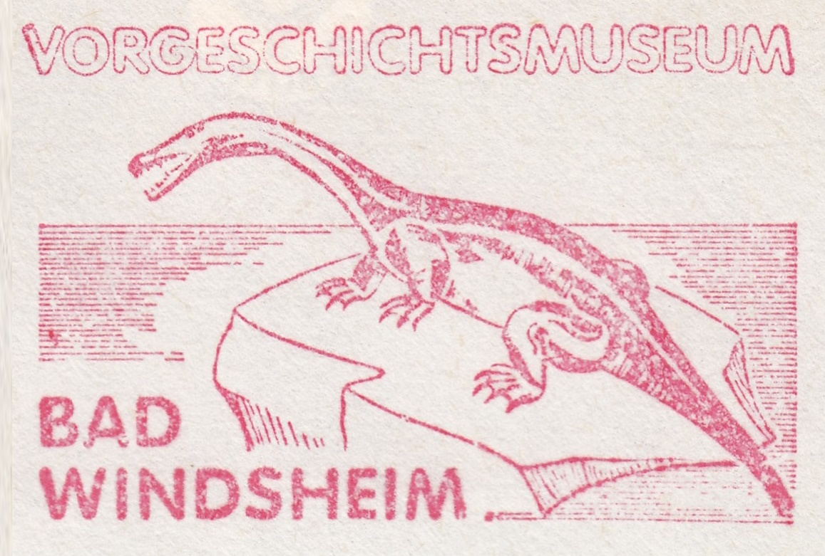 Nothosaurus on meter franking of Germany 1987