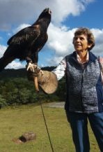 Vera Radnell with eagle