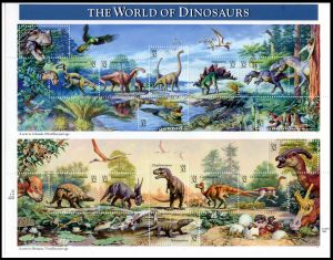 The world of dinosaurs on stamps of USA 1997