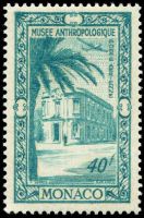 Antropology museum on stamp of Monaco 1949