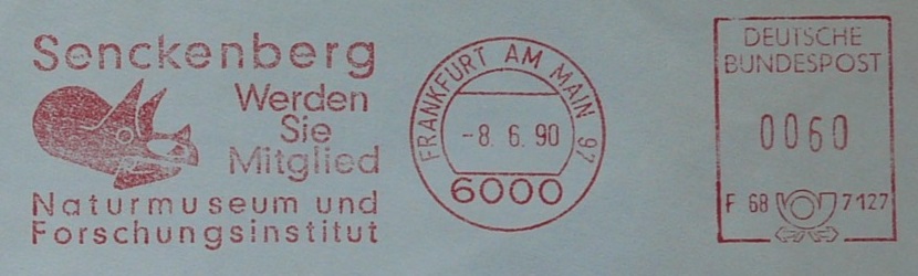 Meter franking of Senckenberg Natural History Museum and Investigation Institute, Germany 1967