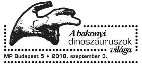 Commemorative postmark shows the beak of Ajkaceratops kozmai dinosaur,used on FDC of THE WORLD OF THE BAKONY DINOSAURS stamps of Hungary 2018