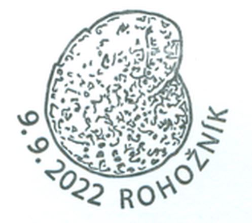 Microossil of foraminifera on the postmark  of FDC of Slovakia 2022